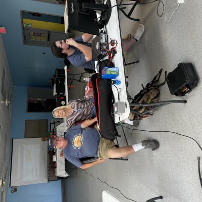 Mark and Victoria Listen while Paul Wraps Up the Pile-up