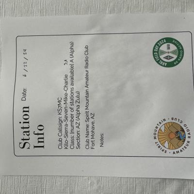 Station Information Sheet